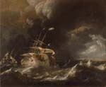 dutch merchant ships in a storm